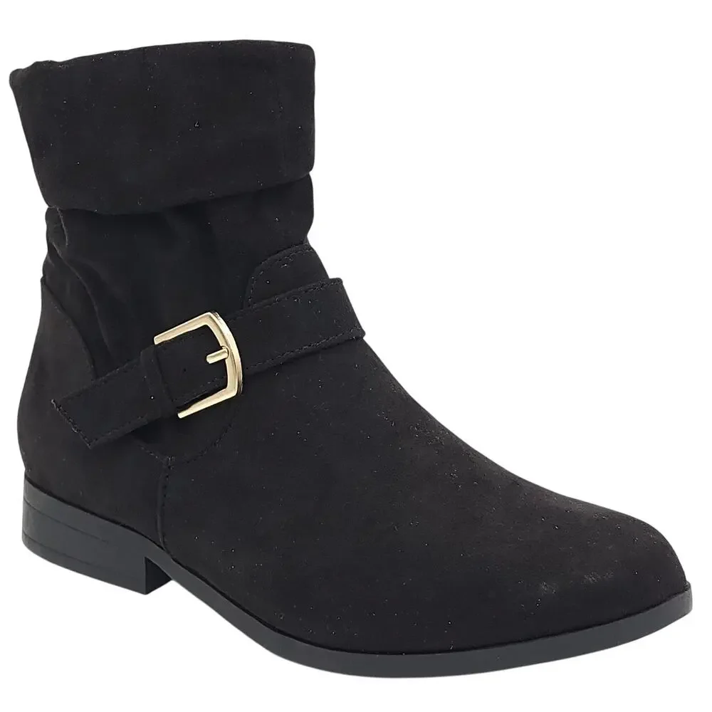 Karen Scott Women Clarett Slouch Ankle Booties Size US 5.5M Black Fabric
